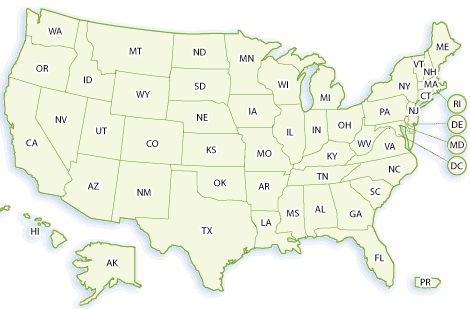 Map of Hospital Volunteer Opportunities in the United States